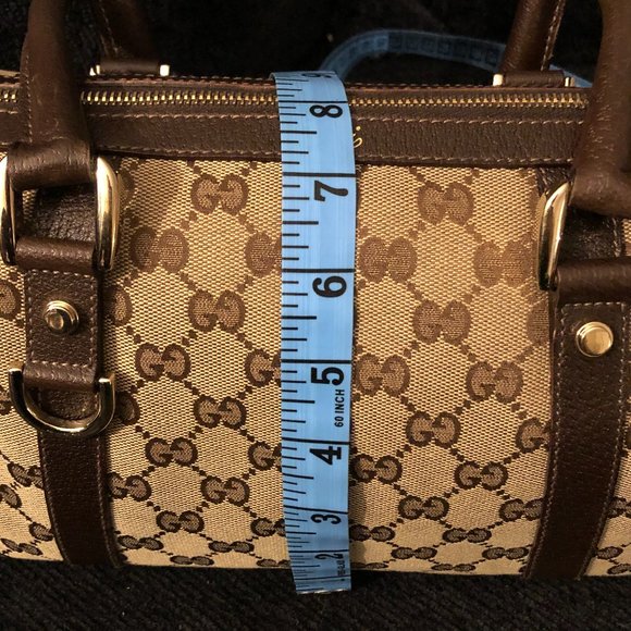 100% AUTHENTIC GUCCI ABBEY GG CANVAS BOSTON BAG - Picture 10 of 16